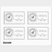 Sticker Rectangulaire Farm Fresh Eggs Chicken Coop Rustic Country Farm (Feuille)