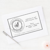 Sticker Rectangulaire Farm Fresh Eggs Chicken Coop Rustic Country Farm (Enveloppe)