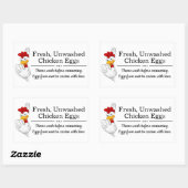 Sticker Rectangulaire Farm Fresh Eggs | Monogram Egg Carton (Feuille)