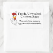 Sticker Rectangulaire Farm Fresh Eggs | Monogram Egg Carton (Sac)