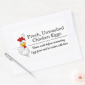 Sticker Rectangulaire Farm Fresh Eggs | Monogram Egg Carton (Enveloppe)
