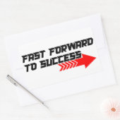 Sticker Rectangulaire Fast Forward – Bold Red Motivation Quote Design (Enveloppe)