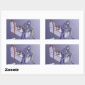 Sticker Rectangulaire Faucheuse (Feuille)