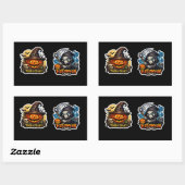 Sticker Rectangulaire 💀🎃 Faucheuse Halloween sombre (Feuille)