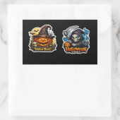 Sticker Rectangulaire 💀🎃 Faucheuse Halloween sombre (Sac)