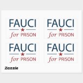 Sticker Rectangulaire Fauci Pour La Prison Anti Fauci Slogan (Feuille)