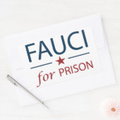 Sticker Rectangulaire Fauci Pour La Prison Anti Fauci Slogan (Enveloppe)