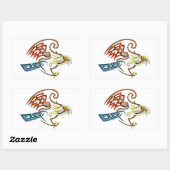 Sticker Rectangulaire Faucon (Feuille)