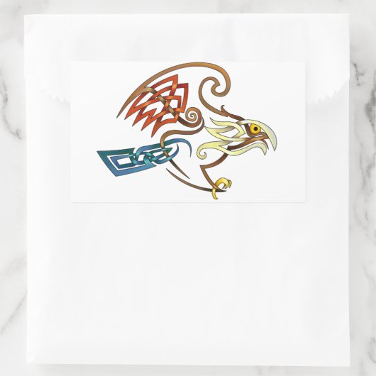 Sticker Rectangulaire Faucon (Sac)