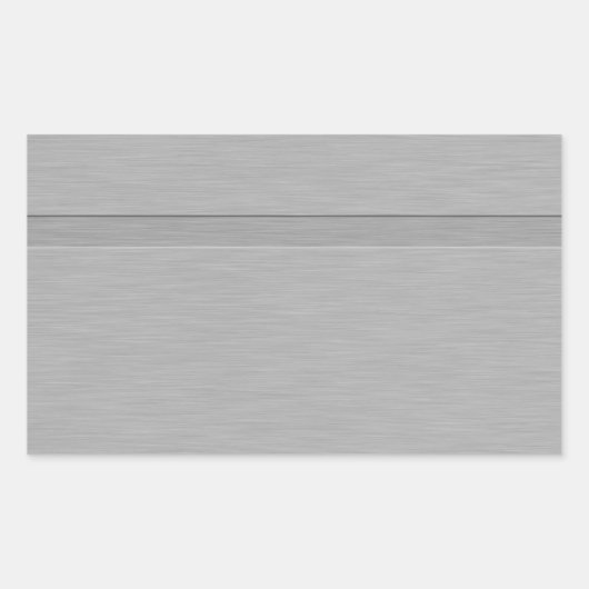 Sticker Rectangulaire Faux brossé métal avec Groove (Devant)