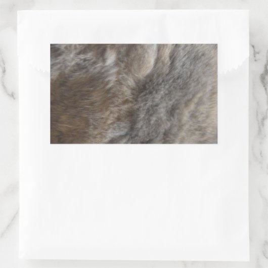 Sticker Rectangulaire Faux Chat Fur look (Sac)