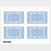 Sticker Rectangulaire Faux Jasperware (Feuille)