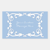 Sticker Rectangulaire Faux Jasperware (Devant)