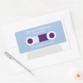 Sticker Rectangulaire Faveur de mariage rétro Mixtape (Enveloppe)