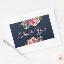 Favori floral aquarelle vintage rose et marine