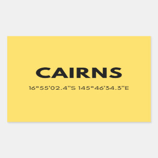 Sticker Rectangulaire Favorite City Cairns Australie Coordonnées Skyline