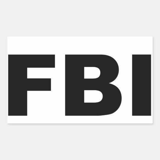 STICKER RECTANGULAIRE FBI (Devant)