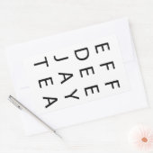 STICKER RECTANGULAIRE FDJT (Enveloppe)