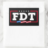 Sticker Rectangulaire FDT Amusant anti-Trump No-Trump (Sac)