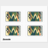Sticker Rectangulaire Feather River California Colors (Feuille)