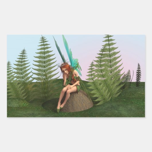Sticker Rectangulaire Fée attentionnée (Devant)