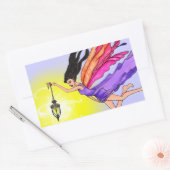 Sticker Rectangulaire Fée de lanterne brillante (Enveloppe)