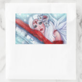 Sticker Rectangulaire Fée de Noël par Renee Lavoie (Sac)