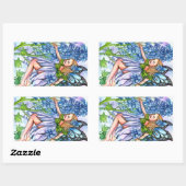Sticker Rectangulaire Fée Delphinium (Feuille)