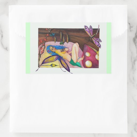 Sticker Rectangulaire Fée Dragonfly (Sac)