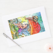 Sticker Rectangulaire Fée et escargot (Enveloppe)