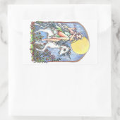 Sticker Rectangulaire Fée et licorne (Sac)