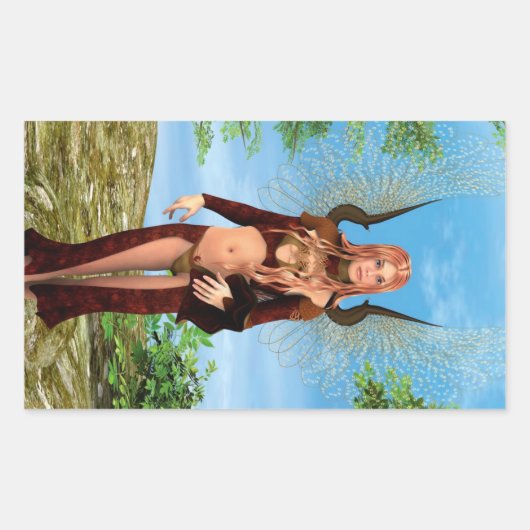 Sticker Rectangulaire Fée magique (Devant)