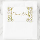 Sticker Rectangulaire Fée Princesse de Conte de Fée Château Royal en Or  (Sac)