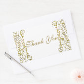 Sticker Rectangulaire Fée Princesse de Conte de Fée Château Royal en Or  (Enveloppe)