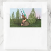 Sticker Rectangulaire Fée réfléchie (Sac)