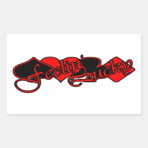 Sticker Rectangulaire Feelin chanceux