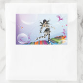 Sticker Rectangulaire Féerie de clavier musical (Sac)