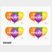 Sticker Rectangulaire Félicitations (Feuille)