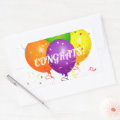 Sticker Rectangulaire Félicitations (Enveloppe)