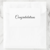 Sticker Rectangulaire Félicitations (Sac)