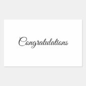 Sticker Rectangulaire Félicitations (Devant)