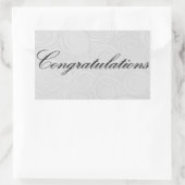 Sticker Rectangulaire Félicitations à Swirls (Sac)