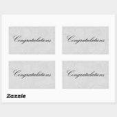 Sticker Rectangulaire Félicitations à Swirls (Feuille)