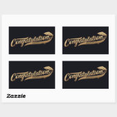 Sticker Rectangulaire Félicitations aux diplômés (Feuille)