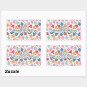 Sticker Rectangulaire Feliz cumpleaños, heureux anniversaire espagnol (Feuille)