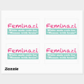 Sticker Rectangulaire Feminazi (Feuille)