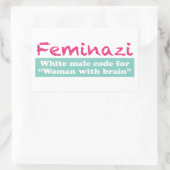 Sticker Rectangulaire Feminazi (Sac)