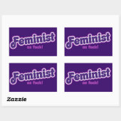 Sticker Rectangulaire Feministe en violet (Feuille)