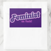 Sticker Rectangulaire Feministe en violet (Sac)