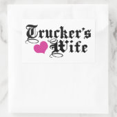 Sticker Rectangulaire Femme de camion (Sac)